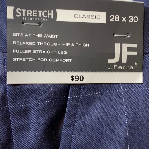 J. FERRAR MEN'S CLASSIC PANTS IN NAVY SIZE 28X30 - Picture 7 of 8